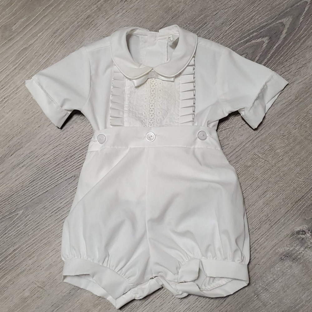 Vintage Bundle baby boys white set size 6-9 month - Picture 2 of 10
